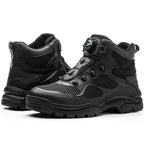 Chaussures de sécurité montantes mixtes, embout acier, bouton rotatif