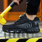 Chaussures de sécurité mixtes à laçage rotatif, embout en acier