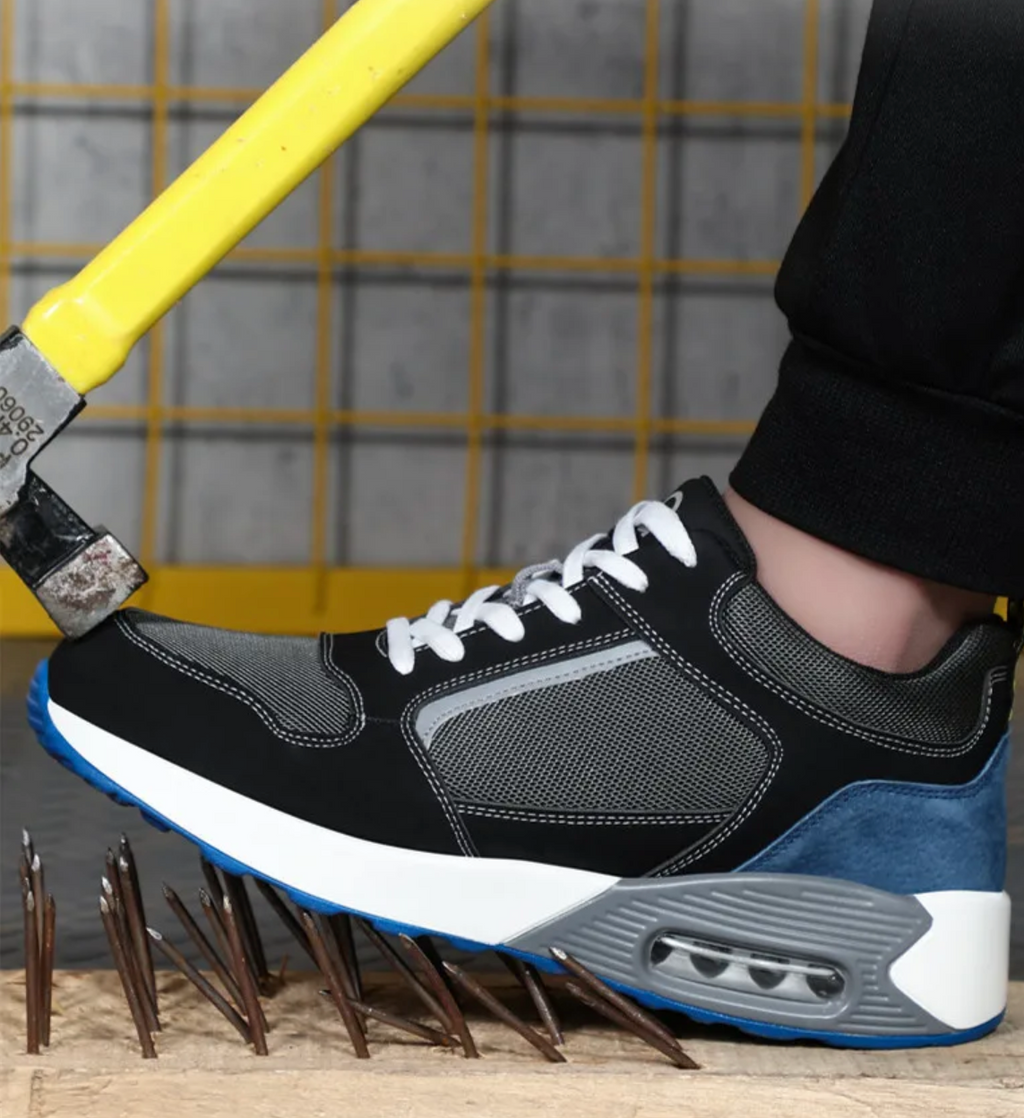 Chaussures orthopédiques de sécurité mixtes, embout en acier