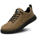 Chaussures de sécurité sans lacets imperméables, embout acier, marron