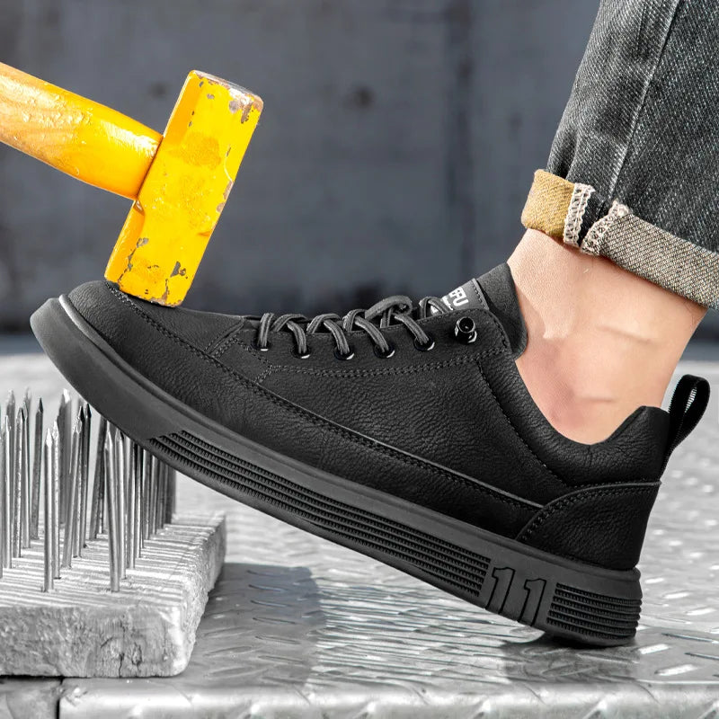 Chaussures de sécurité sans lacets imperméables, embout acier