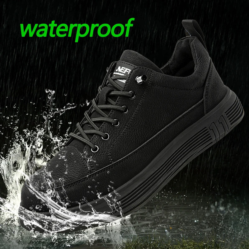 Chaussures de sécurité sans lacets imperméables, embout acier