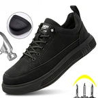 Chaussures de sécurité sans lacets imperméables, embout acier