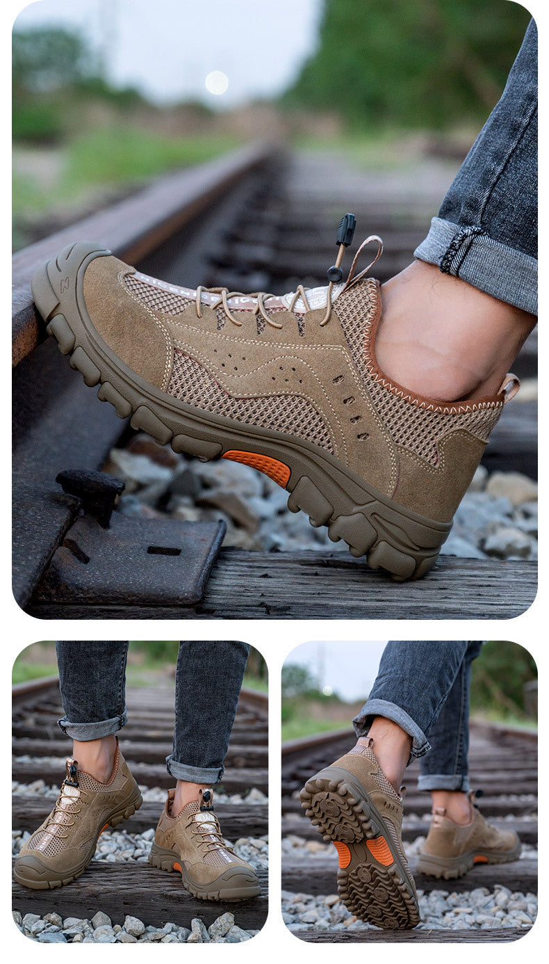 Chaussures de sécurité mixtes à bout en acier, respirantes