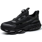 Chaussures de sécurité anti-écrasement à serrage par molette, noir