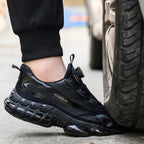 Chaussures de sécurité anti-écrasement à serrage par molette