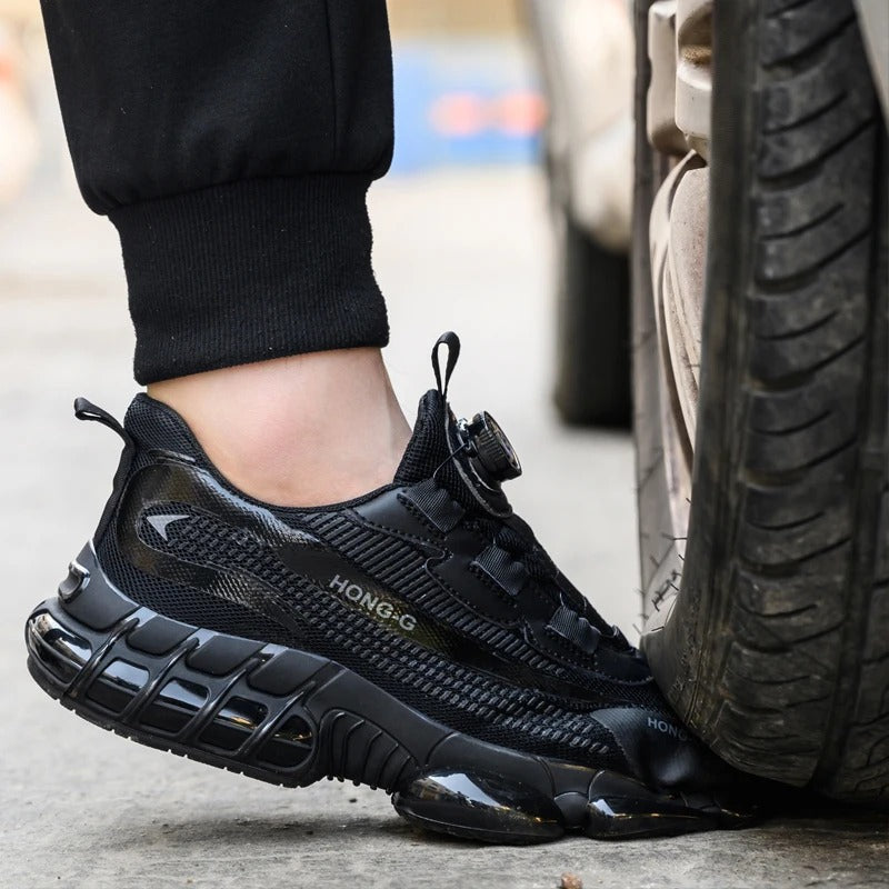 Chaussures de sécurité anti-écrasement à serrage par molette