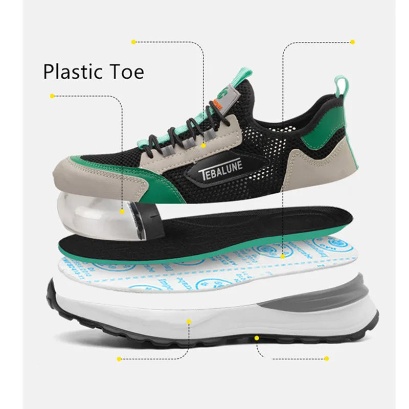 Chaussures de sécurité légères mixtes, embout composite