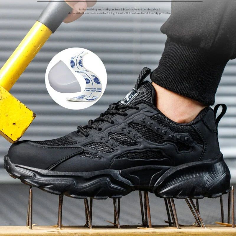 Chaussures de sécurité mixtes à embout acier, dessus en maille