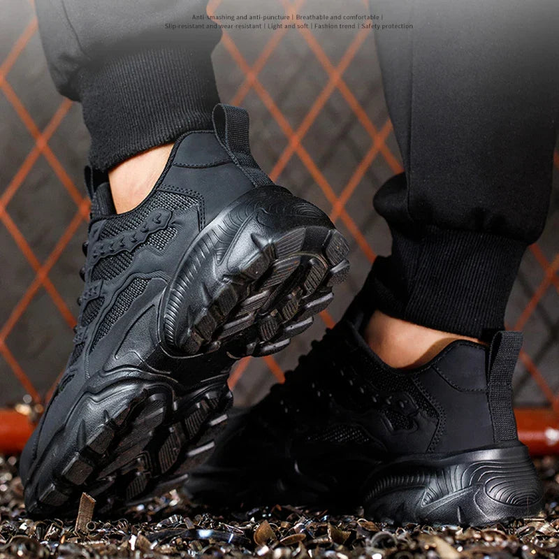 Chaussures de sécurité mixtes à embout acier, dessus en maille