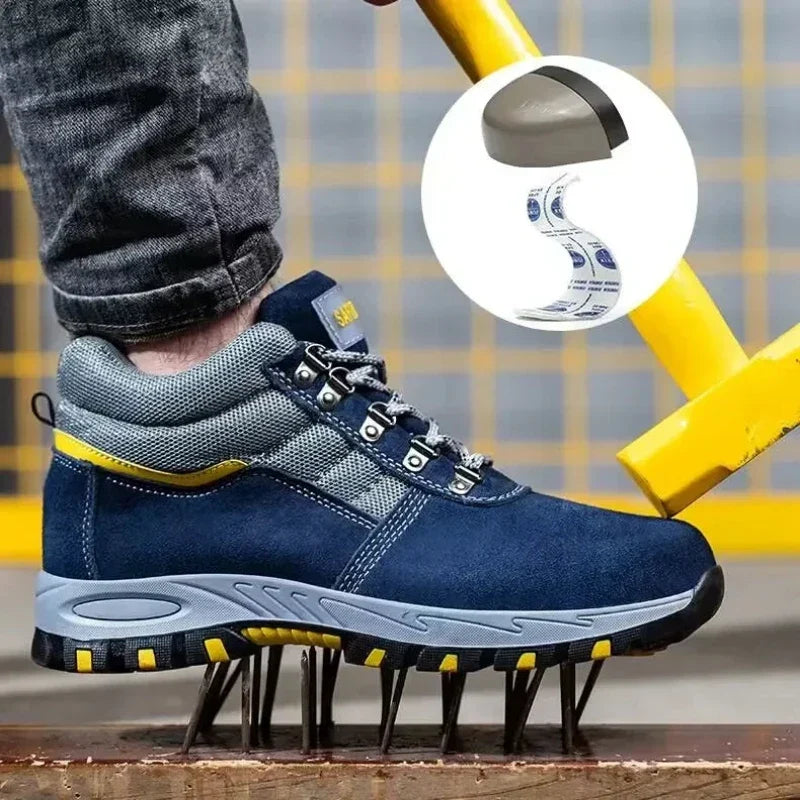 Chaussures de sécurité unisexe à embout acier, fermeture à boucle