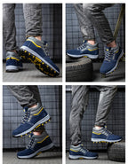 Chaussures de sécurité unisexe à embout acier, fermeture à boucle