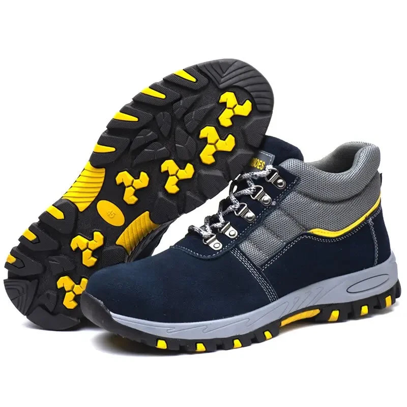 Chaussures de sécurité unisexe à embout acier, fermeture à boucle