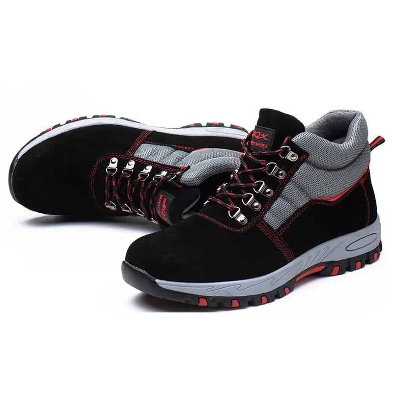 Chaussures de sécurité unisexe à embout acier, fermeture à boucle