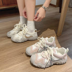 Chaussures de course femme à semelle large et sangles de maintien