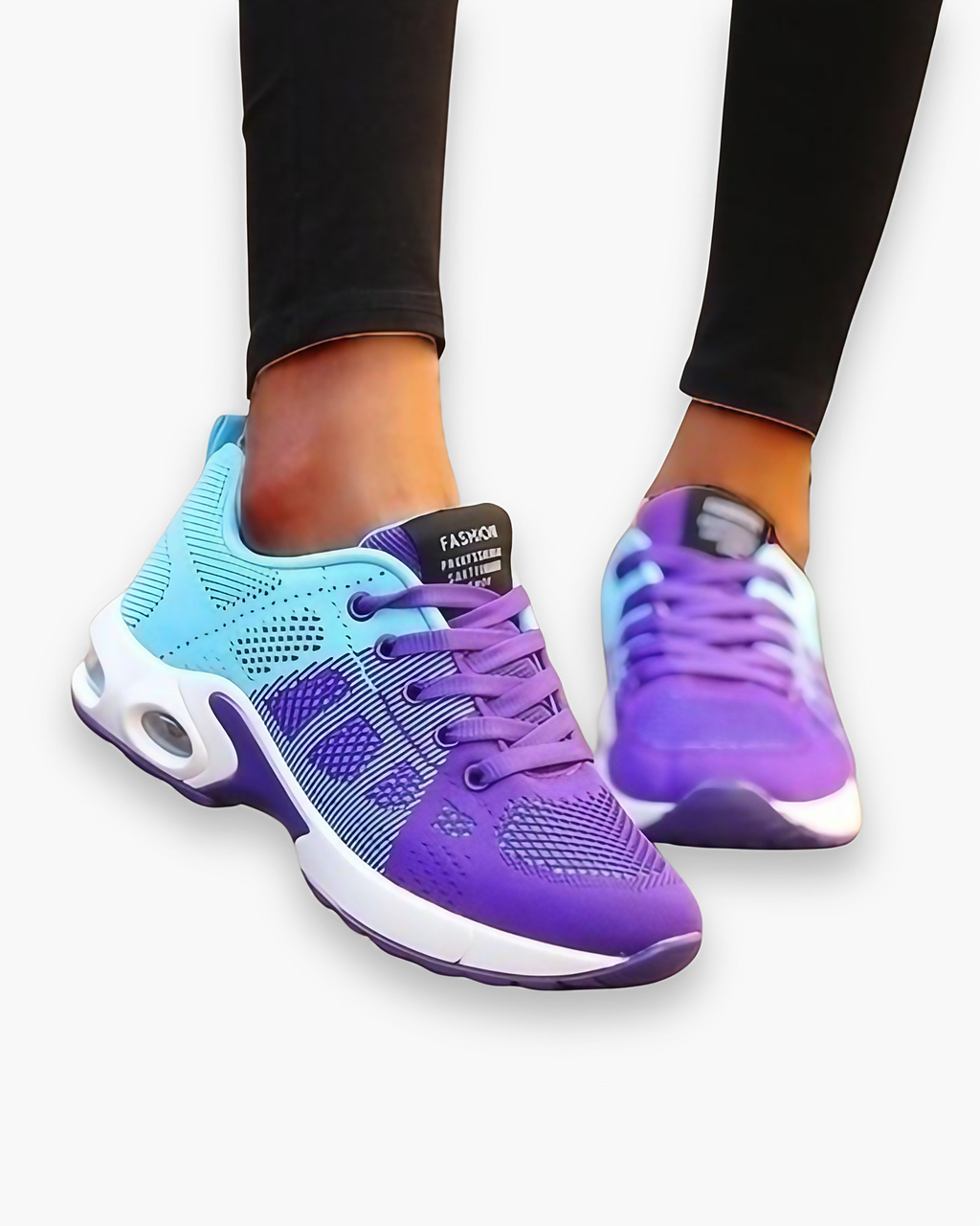 Baskets de sport femme légères, semelle amortissante, imprimé exotique