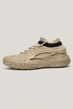 Chaussures de sport homme à col élastique et semelle crantée, beige