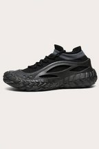 Chaussures de sport homme à col élastique et semelle crantée, noir