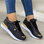 Baskets orthopédiques femme à enfiler, semelle souple, du 35 au 43, noir