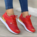 Baskets orthopédiques femme à enfiler, semelle souple, du 35 au 43, rouge