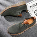 Chaussures de ville homme, semelle à mémoire de forme, 39 au 48, vert olive