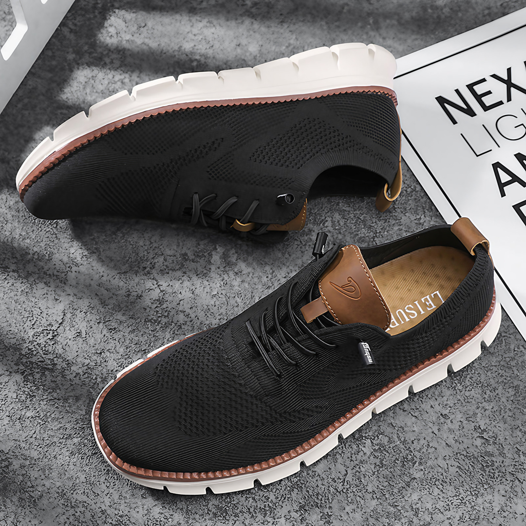 Chaussures de ville homme, semelle à mémoire de forme, 39 au 48, noir