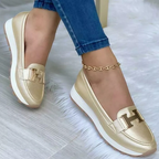 Chaussures sans lacets femme, semelle souple, du 35 au 43, doré