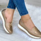 Chaussures sans lacets femme, semelle souple, du 35 au 43, doré 2