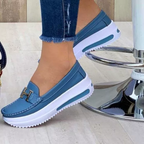 Chaussures sans lacets femme, semelle souple, du 35 au 43, bleu clair