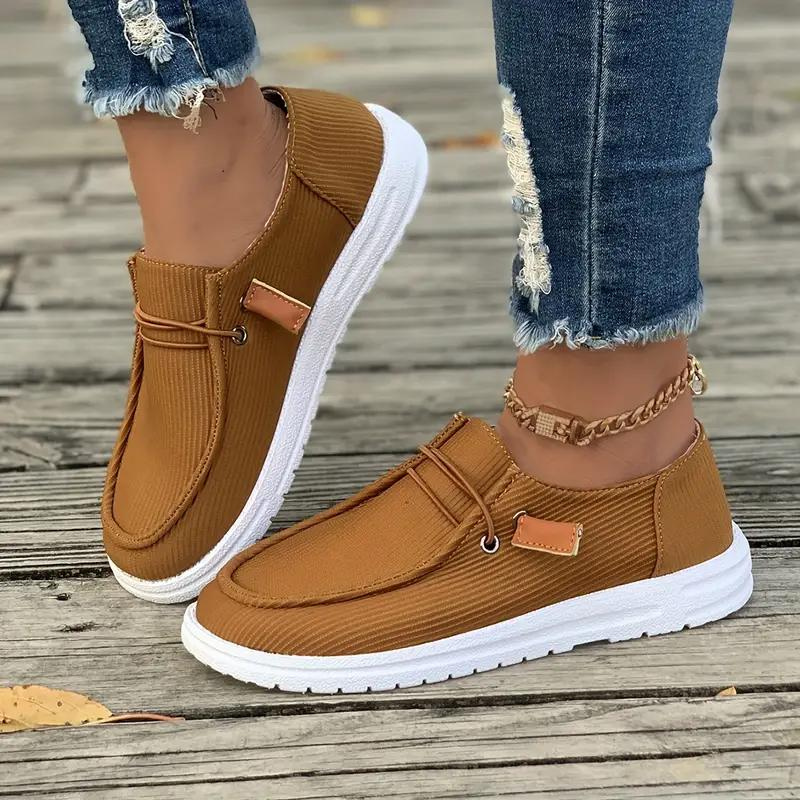 Baskets slip-on femme à enfiler, semelle légère, six coloris, marron foncé