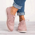 Derbies femme à détails brogue, semelle intérieure moelleuse, rose
