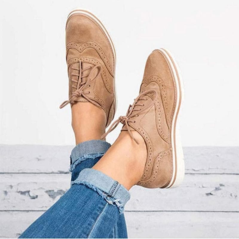 Derbies femme à détails brogue, semelle intérieure moelleuse
