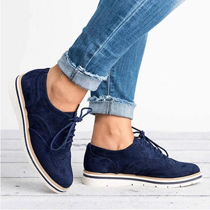 Derbies femme à détails brogue, semelle intérieure moelleuse
