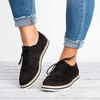 Derbies femme à détails brogue, semelle intérieure moelleuse, noir
