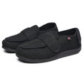 Chaussures orthopédiques larges à scratch, tige en maille, noir
