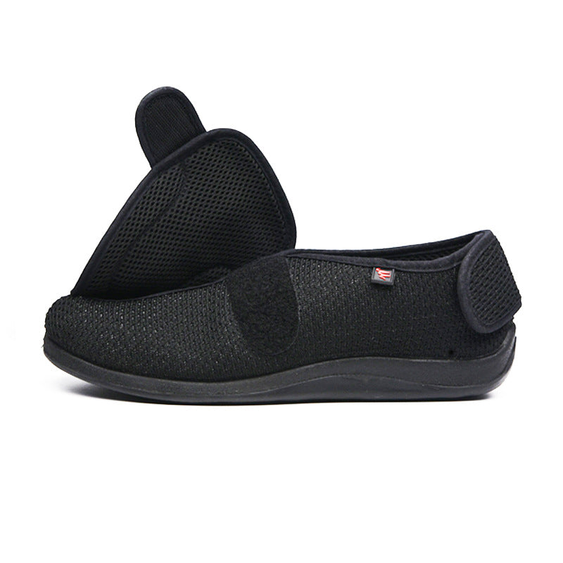 Chaussures orthopédiques larges à scratch, tige en maille