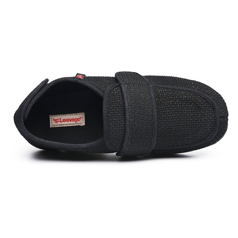 Chaussures orthopédiques larges à scratch, tige en maille