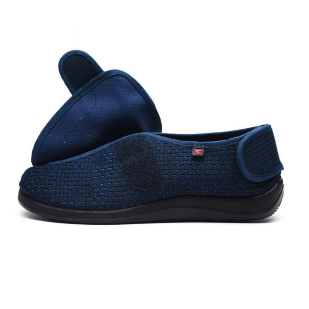 Chaussures orthopédiques larges à scratch, tige en maille