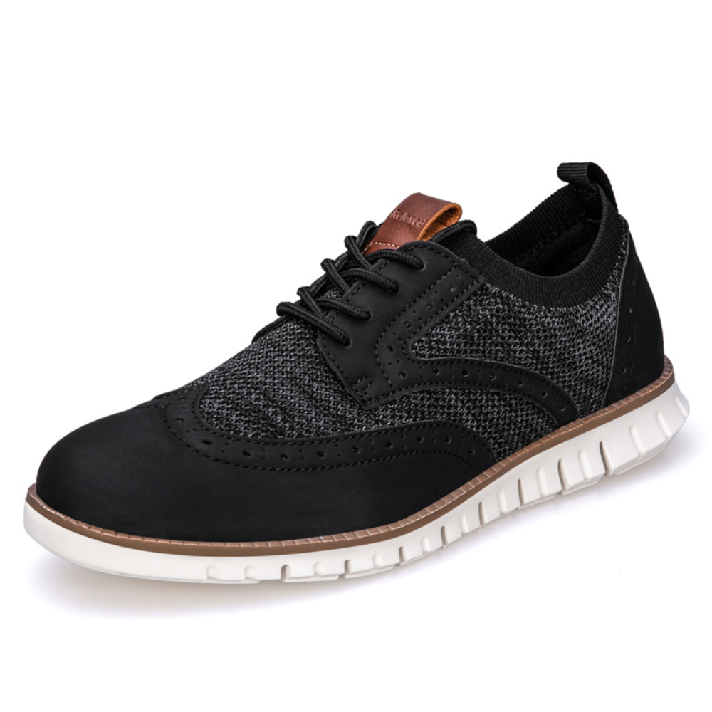 Chaussures homme de ville, aérées, bleu foncé, beige ou noir, noir