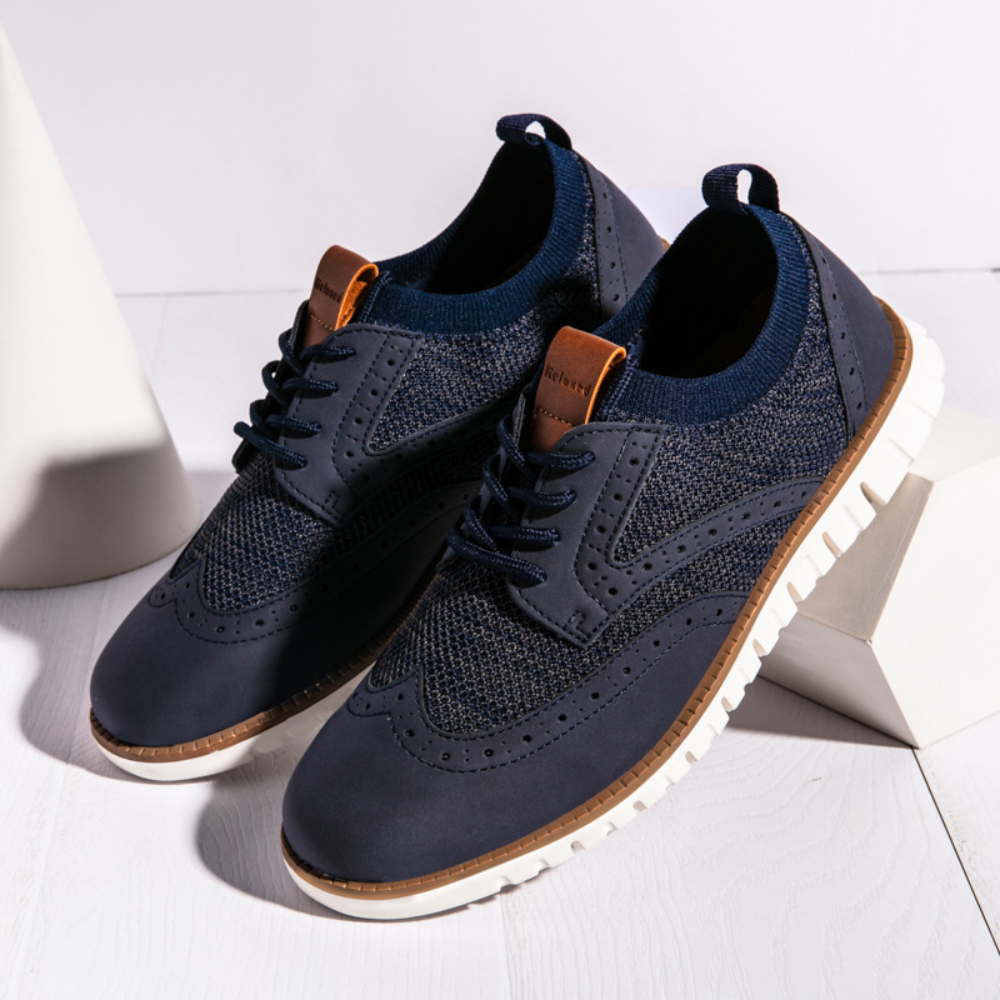Chaussures homme de ville, aérées, bleu foncé, beige ou noir