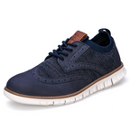 Chaussures homme de ville, aérées, bleu foncé, beige ou noir, bleu foncé