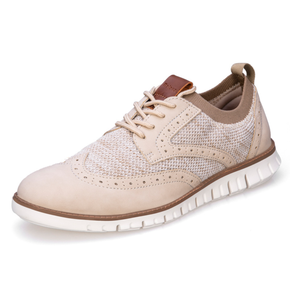 Chaussures homme de ville, aérées, bleu foncé, beige ou noir, beige