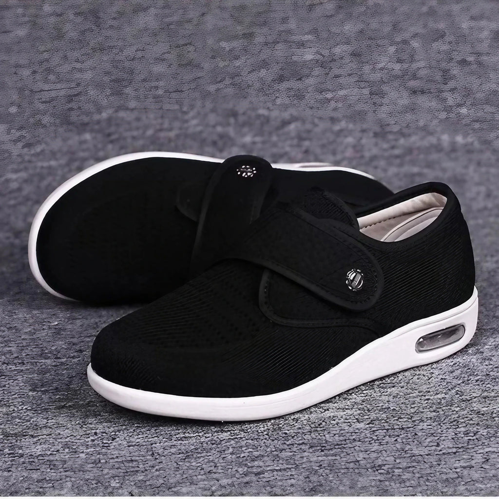 Chaussures femme à chaussant large pour pieds sensibles, noir