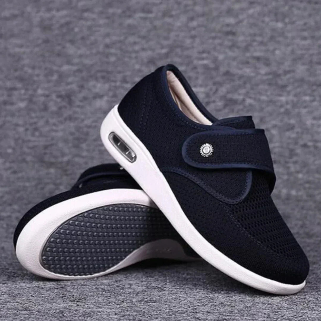 Chaussures femme à chaussant large pour pieds sensibles, bleu
