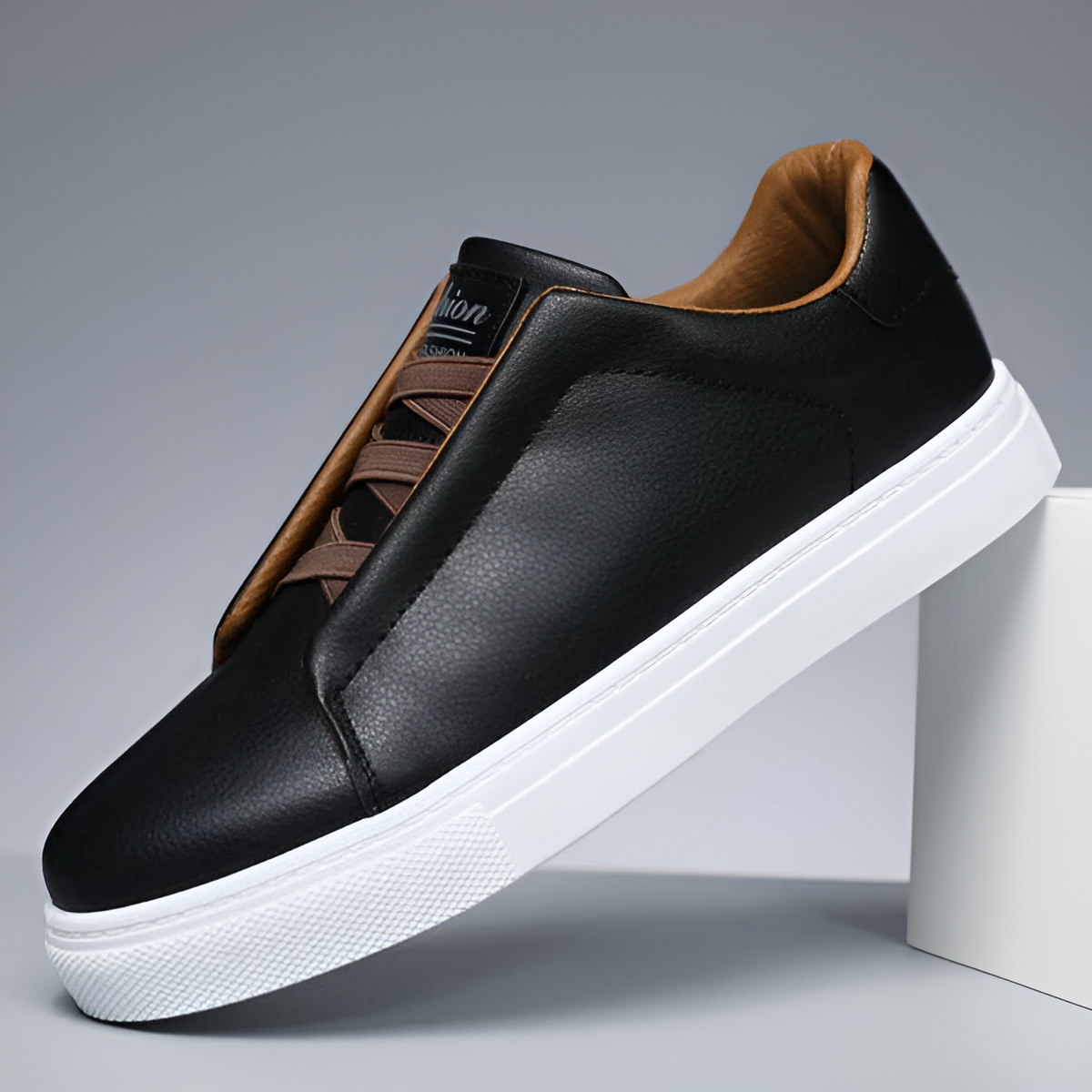 Baskets homme de ville, voûte plantaire anatomique, 3 coloris, noir