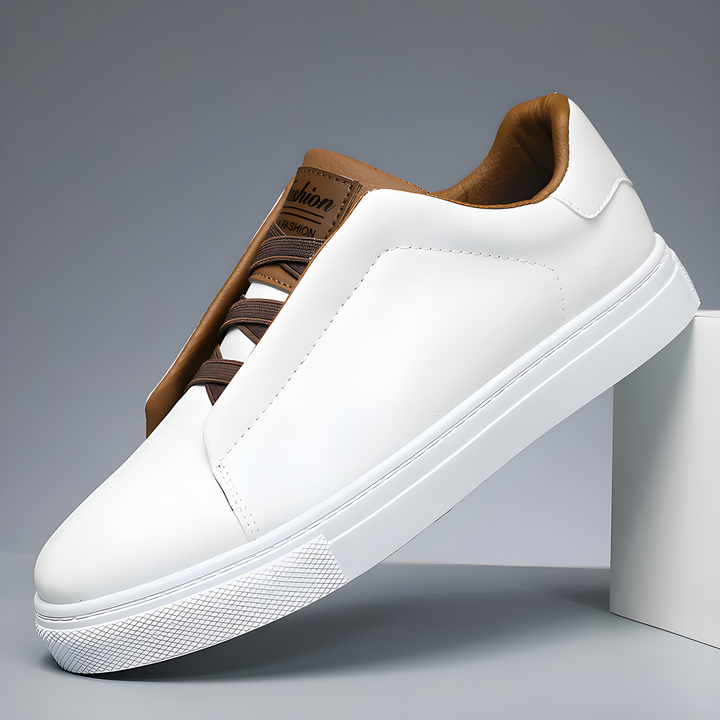 Baskets homme de ville, voûte plantaire anatomique, 3 coloris, blanc