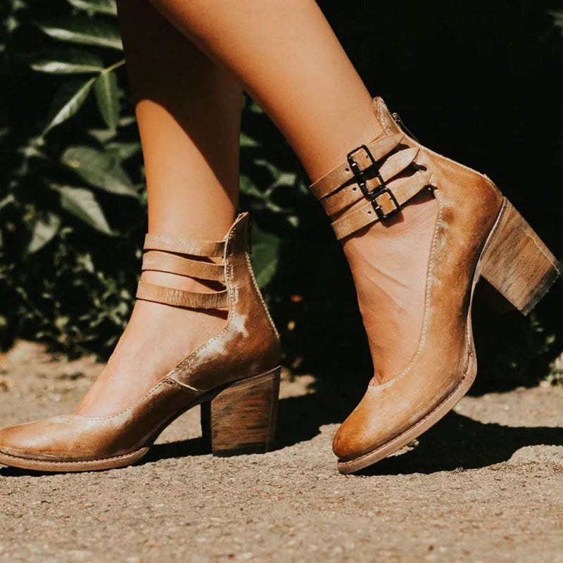 Chaussures à talon femme, semelle rembourrée, du 34 au 42, marron