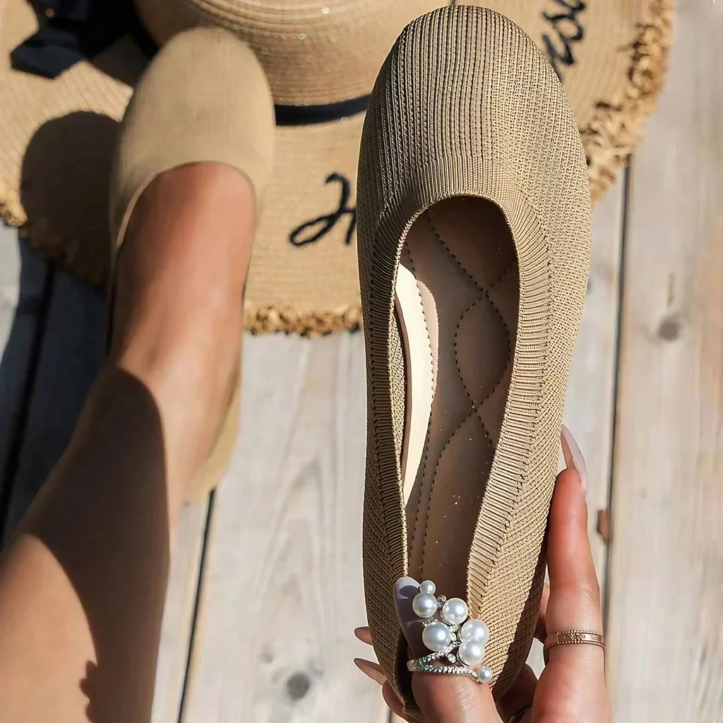 Chaussures orthopédiques femme pieds larges, à enfiler, aérées, kaki