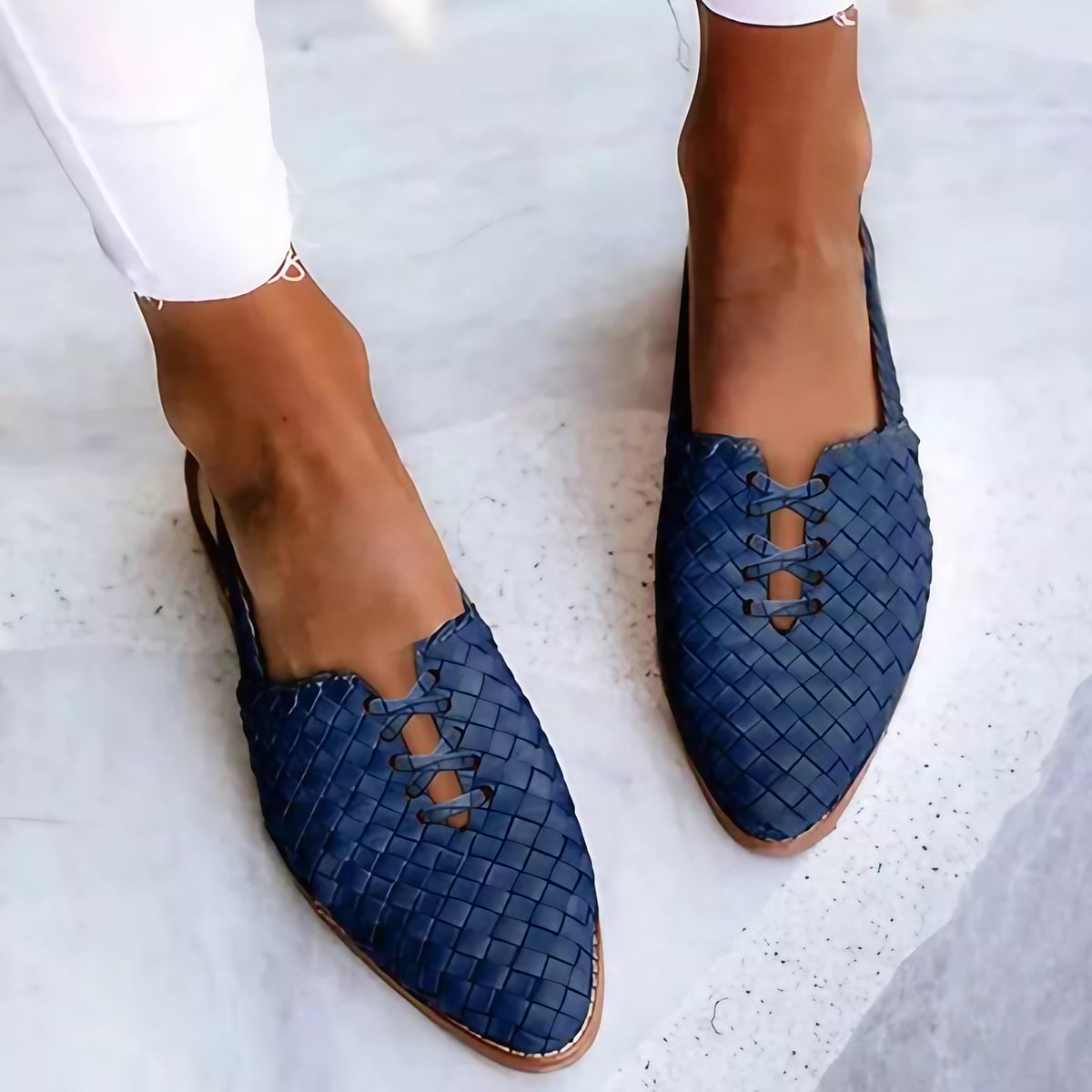 Chaussures femme habillées et confortables, cinq coloris, bleu