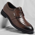 Chaussures habillées homme à lacets, bout lisse, marron ou noir, marron